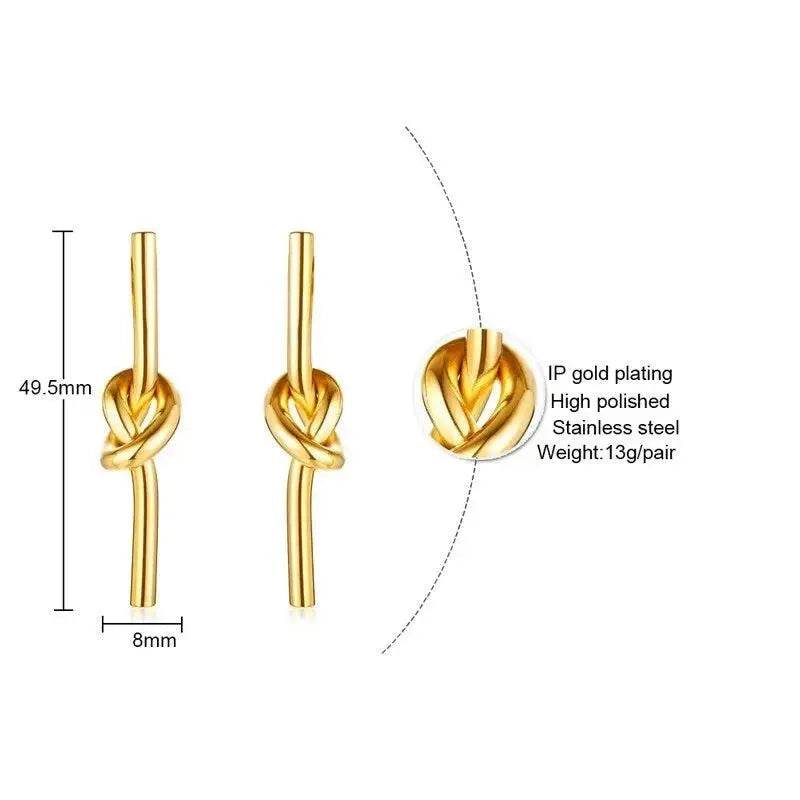 Knot Drop Earrings - Luxe Box Store