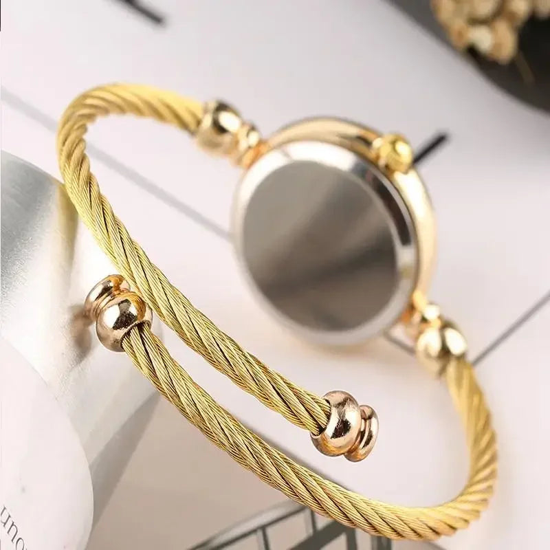 Gold Bangle Bracelet Luxury Watch