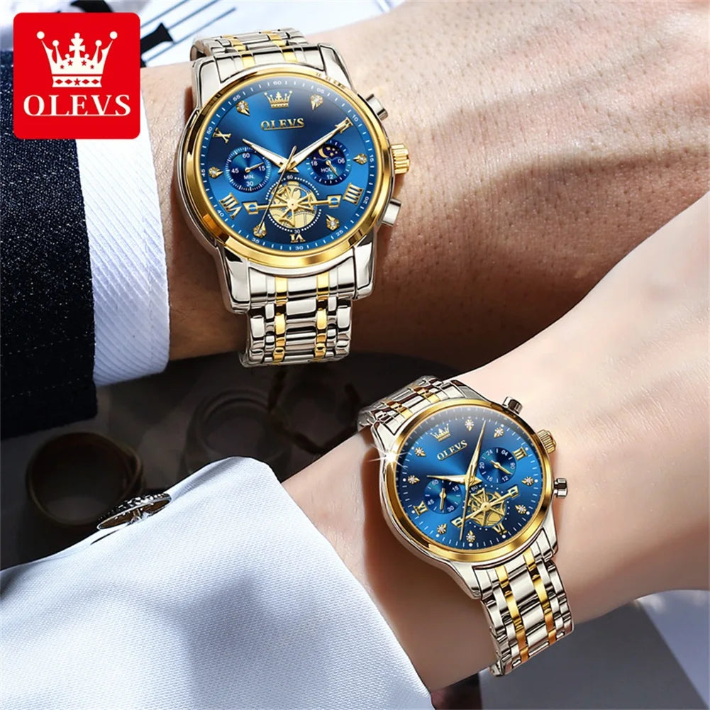 OLEVS Lovers Couple Watch Set
