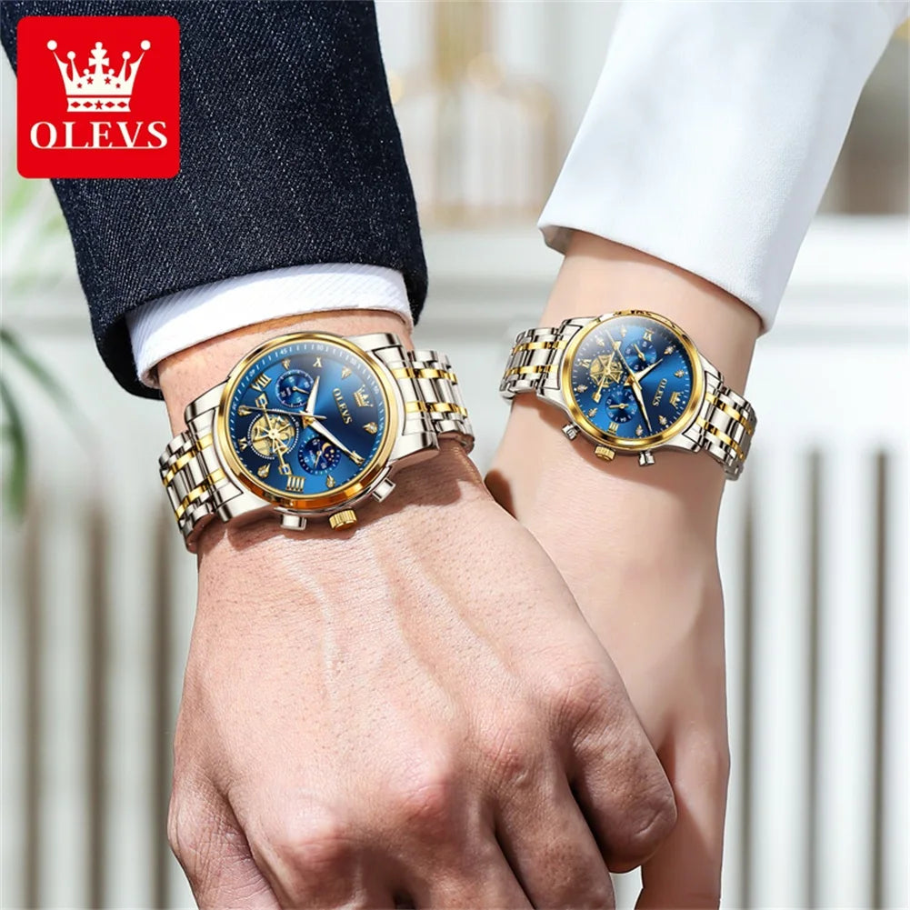 OLEVS Lovers Couple Watch Set