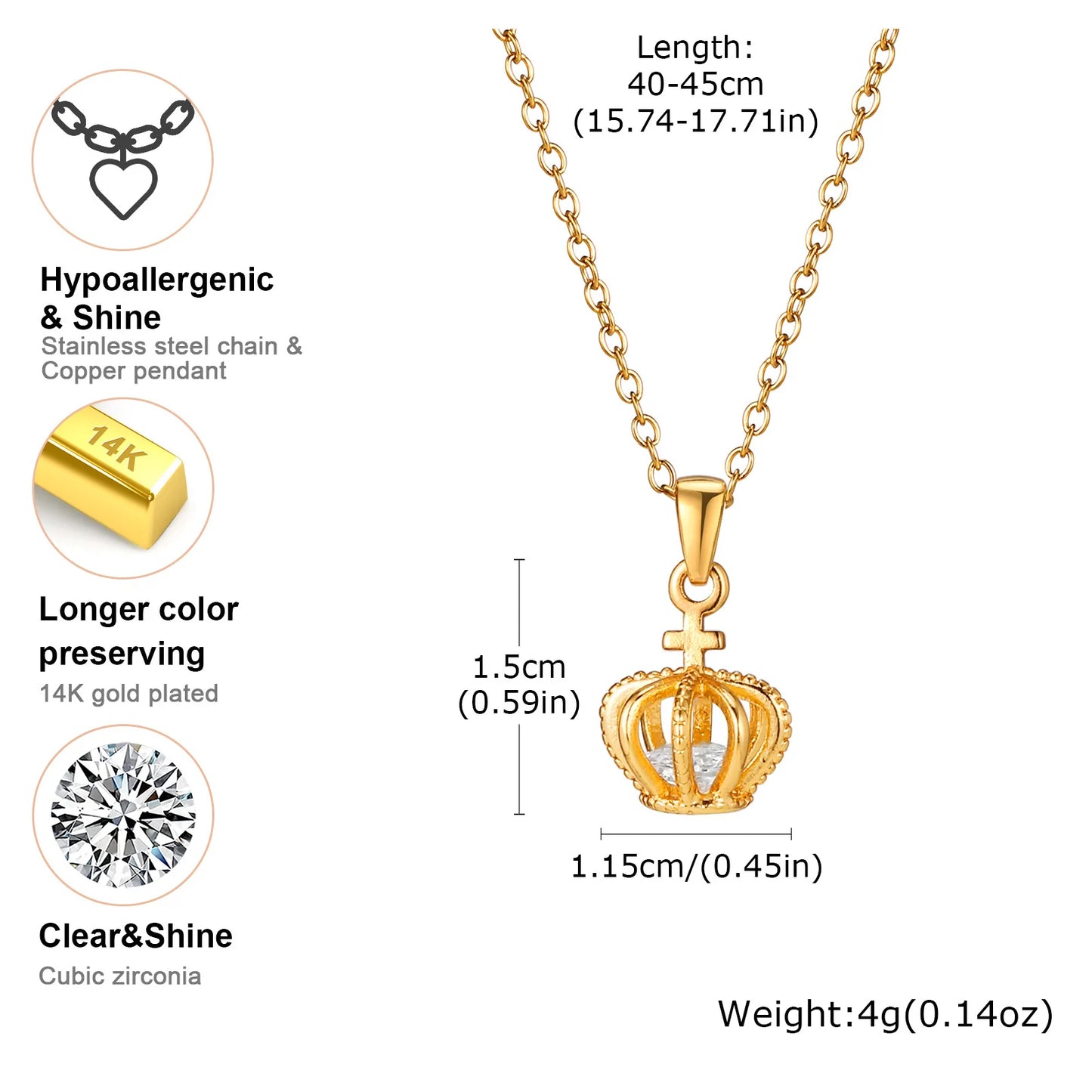 Victoria Crown Necklace