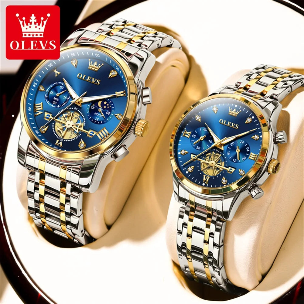 OLEVS Lovers Couple Watch Set
