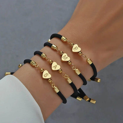 A-Z Heart Initial Letter Bracelet - Luxe Box Store