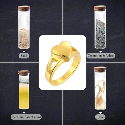Love Heart Urn Ring - Luxe Box Store