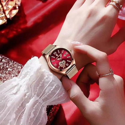 Stylish Rose Gold Women's Watch – Durable & Fashionable - Luxe Box Store