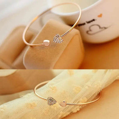 Double Heart Crystal Bracelet - Luxe Box Store