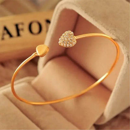 Double Heart Crystal Bracelet - Luxe Box Store