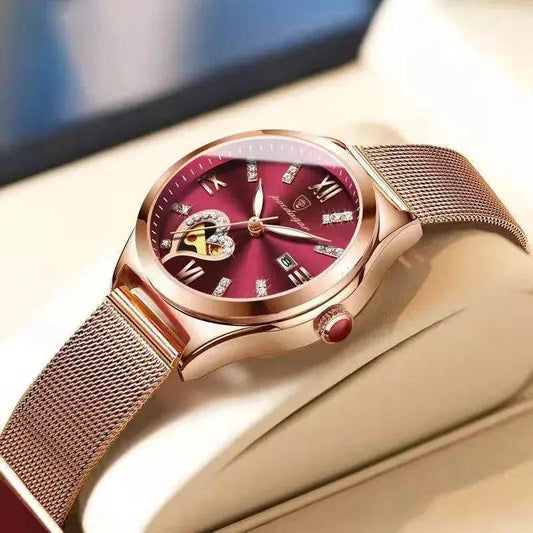 Stylish Rose Gold Women's Watch – Durable & Fashionable - Luxe Box Store