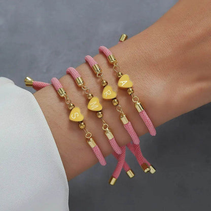 A-Z Heart Initial Letter Bracelet - Luxe Box Store