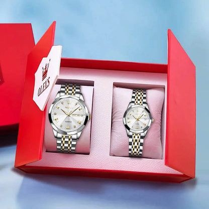 OLEVS Rhombus Mirror Luxury Watch Set - Luxe Box Store