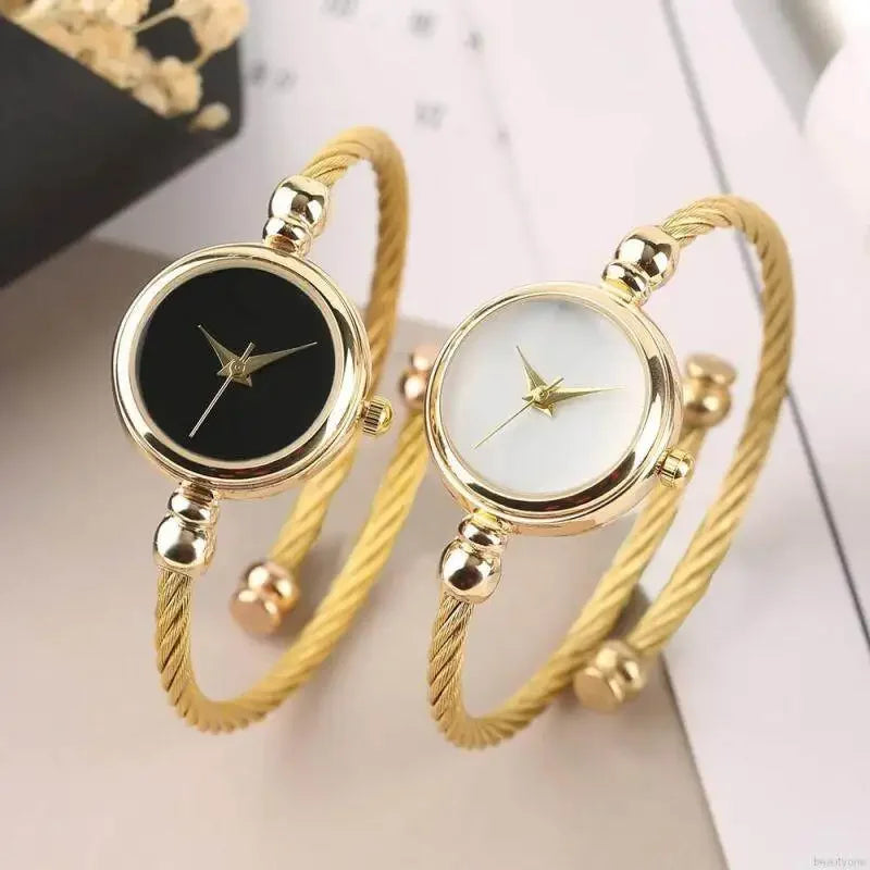 Gold Bangle Bracelet Luxury Watch
