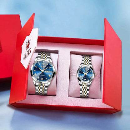 OLEVS Rhombus Mirror Luxury Watch Set - Luxe Box Store
