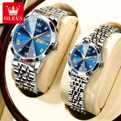 OLEVS Rhombus Mirror Luxury Watch Set - Luxe Box Store