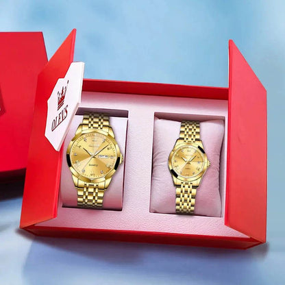 OLEVS Rhombus Mirror Luxury Watch Set - Luxe Box Store